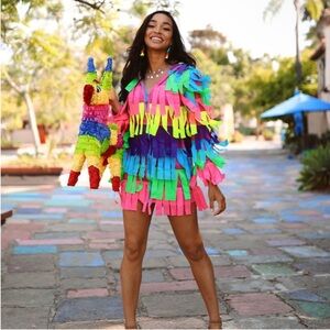 Tipsy Elves Colorful Fringe Dress piñata large